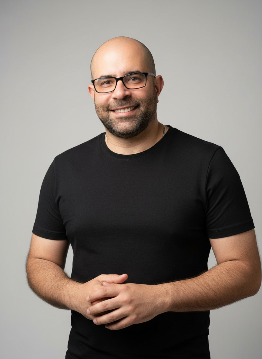 Khaled Amayri at the beginning of his story